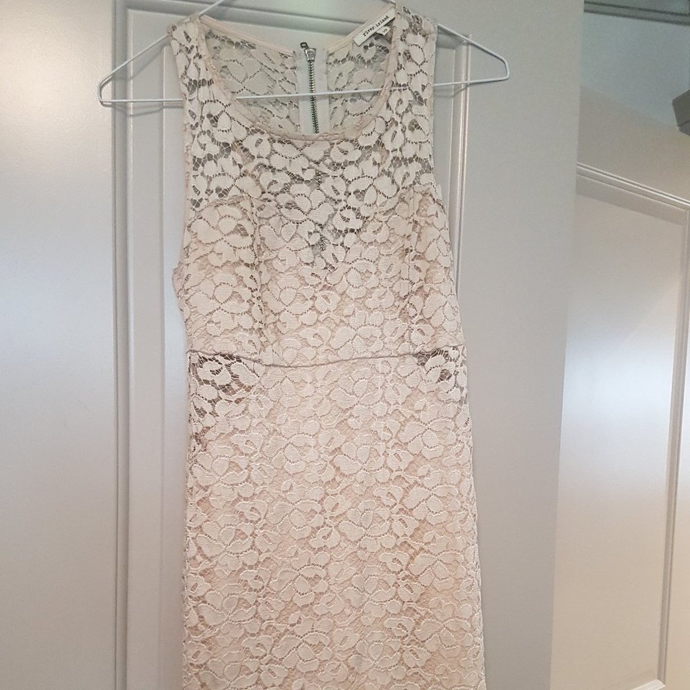 Champagne ivory lace dress